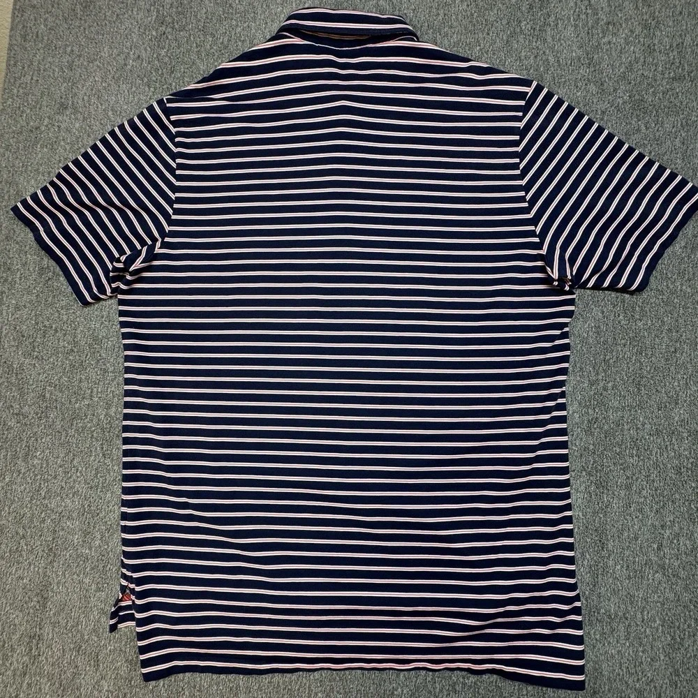 Polo Golf Shirt Ralph Lauren Stretch Lisle Mens XL Striped Pony Logo Performance